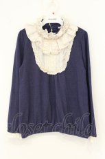 画像1: axes femme / ドットフリルヨークプルオーバー M パープル O-26-07-19-050-AX-TO-OW-OS (1)