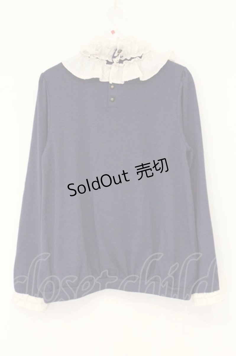 画像3: axes femme / ドットフリルヨークプルオーバー M パープル O-26-07-19-050-AX-TO-OW-OS (3)