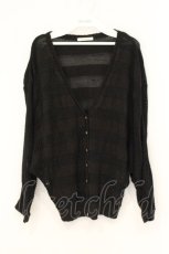 画像1: axes femme / ラメボーダーニットカーディガン M クロ×チャコール O-26-07-19-051-AX-TO-OW-OS (1)