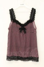 画像1: axes femme / モチーフ使い千鳥柄キャミソール C ピンク O-26-07-19-054-AX-TO-OW-OS (1)