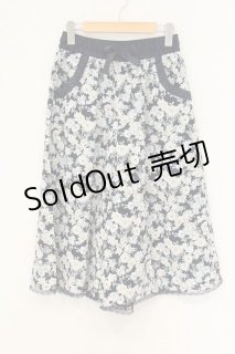 axes femme / 花柄ワイドパンツ M ネイビー O-26-07-19-006-AX-PA-OW
