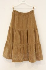 画像1: Jane Marple / Velveteen tiered skirt（ベルベッティーンティアードスカート） M ベージュ O-26-07-19-073-JM-SK-IG-OS (1)
