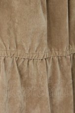 画像3: Jane Marple / Velveteen tiered skirt（ベルベッティーンティアードスカート） M ベージュ O-26-07-19-073-JM-SK-IG-OS (3)