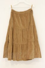 画像4: Jane Marple / Velveteen tiered skirt（ベルベッティーンティアードスカート） M ベージュ O-26-07-19-073-JM-SK-IG-OS (4)