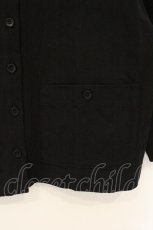 画像2: Jane Marple / Stripe ribbon-trim cardigan（ストライプリボントリムカーディガン） M クロ O-26-07-19-075-JM-TO-IG-OS (2)