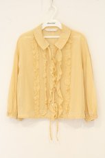 画像1: Jane Marple Dans Le Salon / Frill-trim cropped shirt（フリルトリムクロップドシャツ） M イエロー O-26-07-19-078-JM-BL-IG-OS (1)