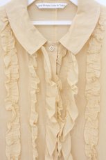 画像2: Jane Marple Dans Le Salon / Frill-trim cropped shirt（フリルトリムクロップドシャツ） M イエロー O-26-07-19-078-JM-BL-IG-OS (2)