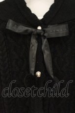 画像2: m petit by misako / TT*AOKリボンツキカーディガン LL クロ O-26-07-19-097-LO-TO-IG-OS (2)