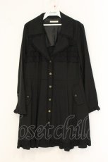 画像1: axes femme / 薔薇ボタントレンチコート L クロ O-26-07-19-011-AX-CO-OW-OS (1)