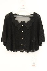 画像1: axes femme / 襟付バックデザインケープ M クロ O-26-07-19-016-AX-TO-OW-OS (1)