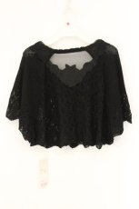 画像3: axes femme / 襟付バックデザインケープ M クロ O-26-07-19-016-AX-TO-OW-OS (3)