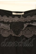 画像2: axes femme / モチーフ付裾レースタンク M クロ O-26-07-19-020-AX-TO-OW-OS (2)