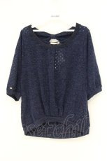 画像1: axes femme / BACKデザインプルオーバー M ネイビー O-26-07-19-021-AX-TO-OW-OS (1)