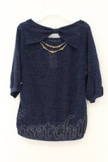 画像2: axes femme / BACKデザインプルオーバー M ネイビー O-26-07-19-021-AX-TO-OW-OS (2)