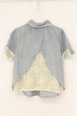 画像3: axes femme / 背面開きブラウス風プルオーバー M サックス O-26-07-19-031-AX-TO-OW-OS (3)