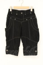 画像1: Ozz oneste / ステッチハーフパンツ  ブラック O-26-07-21-034-OO-PA-OW-OS (1)