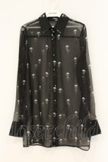 画像1: GLAD NEWS / スカルシフォンブラウス  ブラック O-26-07-21-038-PU-BL-OW-OS (1)
