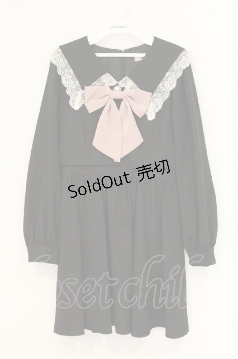画像1: Ank Rouge / セーラーカラーSET/UPワンピース M クロ O-26-07-21-049-CA-OP-OW-OS (1)