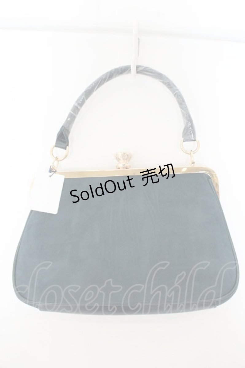 画像2: an another angelus / フレームローズ刺繍クロップドがま口バッグ  ブルーグリーン O-26-07-21-1030-CA-BG-OW-OS (2)