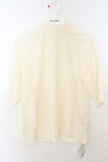 画像1: F&A / 5分袖ストライプレーストップス F アイボリー O-26-07-21-1004-CA-TO-OW-OS (1)