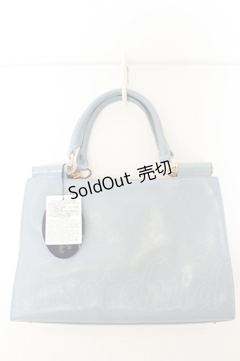 画像2: an another angelus / ローズ刺繍トートバッグ  サックス O-26-07-21-1040-CA-BG-OW-OS (2)