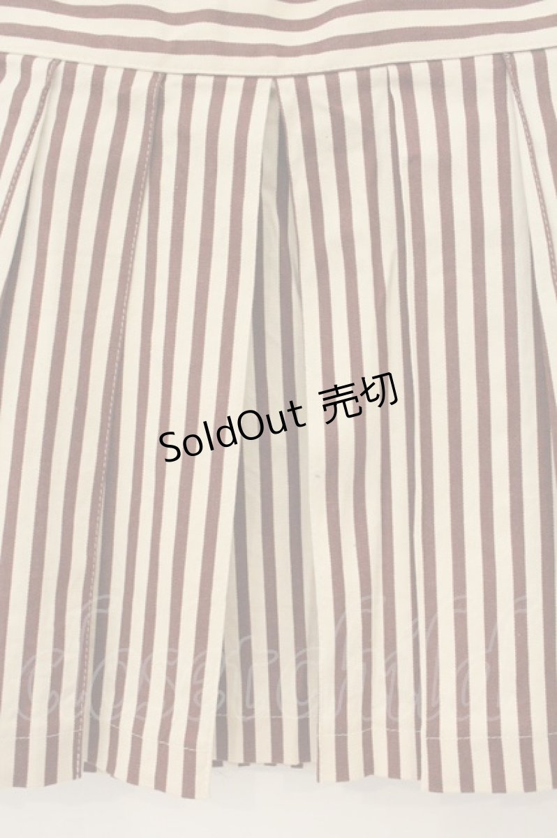 画像4: Jean Paul GAULTIER / ストライプミニスカート 40 ブラウン×ベージュ O-26-07-21-068-GO-SK-OW-OS (4)