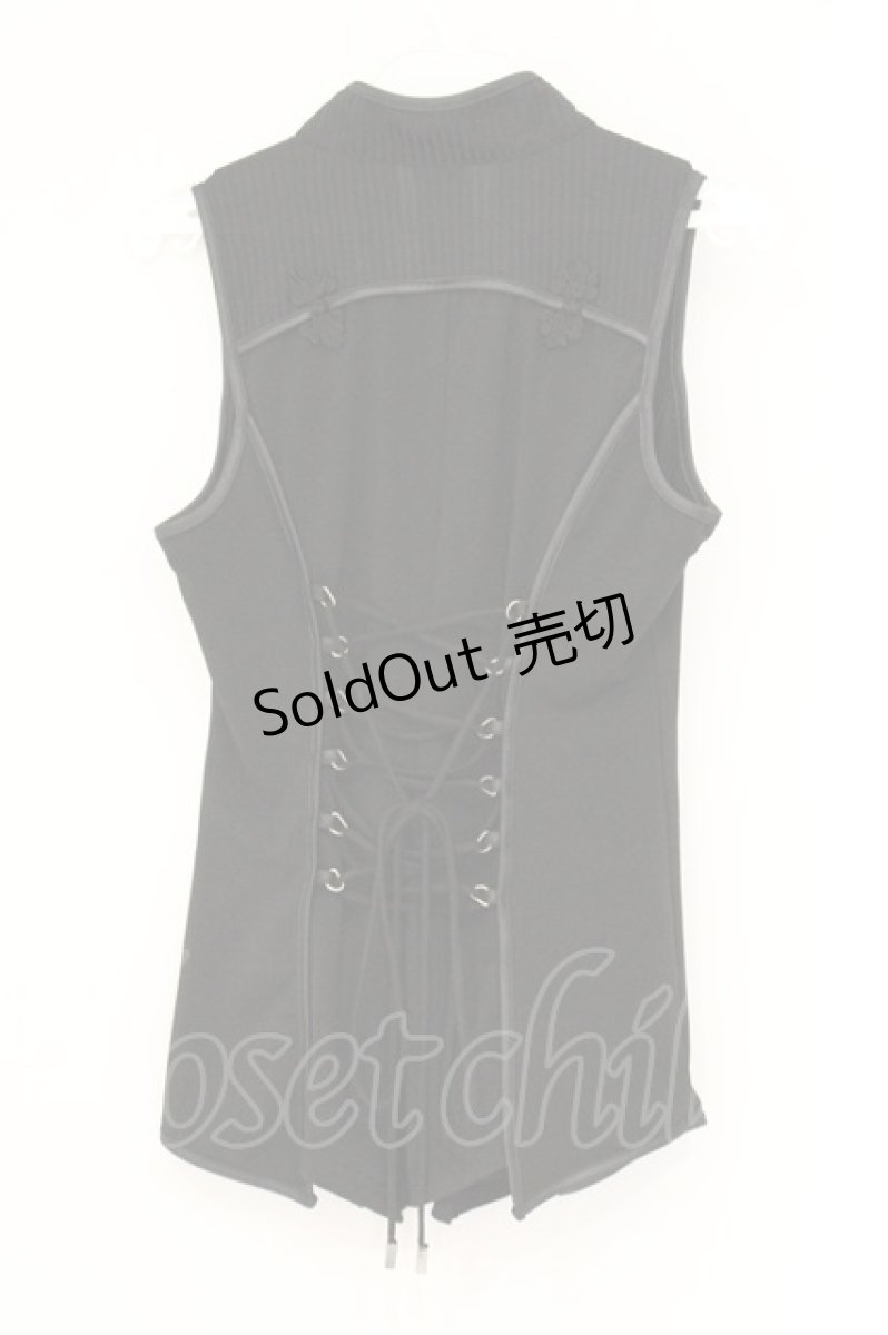 画像4: Ozz oneste / レースアップカシュクールトップス  ブラック O-26-07-21-021-OO-TO-OW-OS (4)