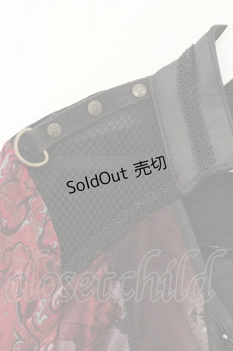 画像3: Ozz Croce / 和柄パワーネットZIPシャツ  ワイン系 O-26-07-21-022-OO-TO-OW-OS (3)
