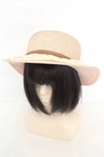 画像1: axes femme / 巻きバラリボンカンカン帽 57.5cm ピンク O-26-07-22-038-AX-AC-OW-OS (1)