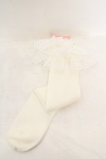 画像1: metamorphose / ラッセルレースハイソックス  シロ O-26-07-22-050-ME-ZA-IG-OS (1)