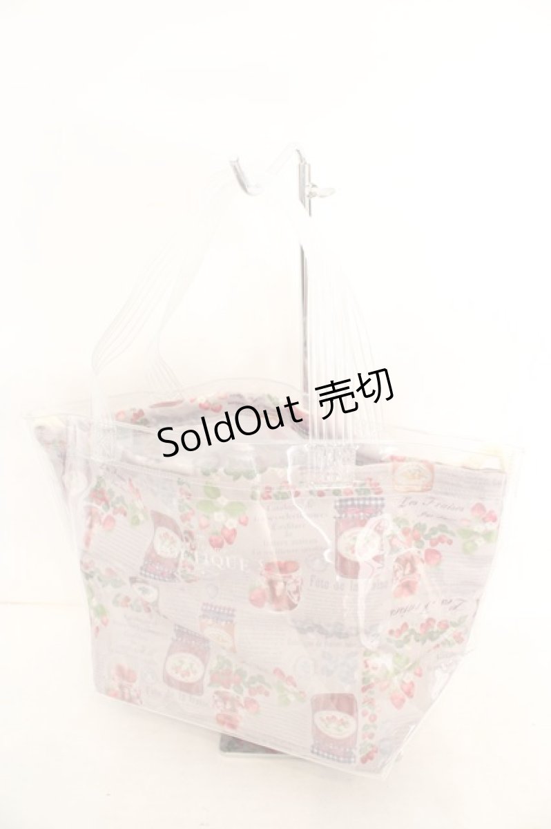 画像1: axes femme POETIQUE / クリアミニバッグ（ジャム柄）  ベージュ O-26-07-22-072-AX-BG-IG-ZT727 (1)