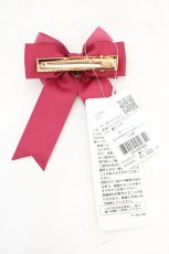 画像2: axes femme / 結晶チャーム付リボンクリップ  ピンク O-26-07-22-001-AX-AC-OW-OS (2)