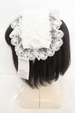 画像3: metamorphose / バラモチーフつきチュールレースヘッドドレス  オフシロ O-26-07-22-011-ME-AC-IG-OS (3)