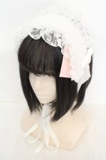 画像1: metamorphose / 総レースフリルヘッドドレス  オフシロ O-26-07-22-012-ME-AC-IG-OS (1)