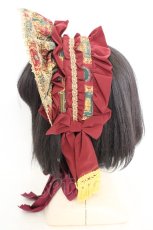 画像2: metamorphose / Royal Crown Cat ハーフボンネット  ワイン O-26-07-22-014-ME-AC-IG-OS (2)