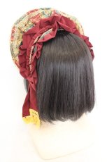 画像3: metamorphose / Royal Crown Cat ハーフボンネット  ワイン O-26-07-22-014-ME-AC-IG-OS (3)