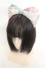 画像1: metamorphose / 花鳥風月〜乙女のはなごろも〜リボンカチューシャ  翡翠 O-26-07-22-016-ME-AC-IG-OS (1)