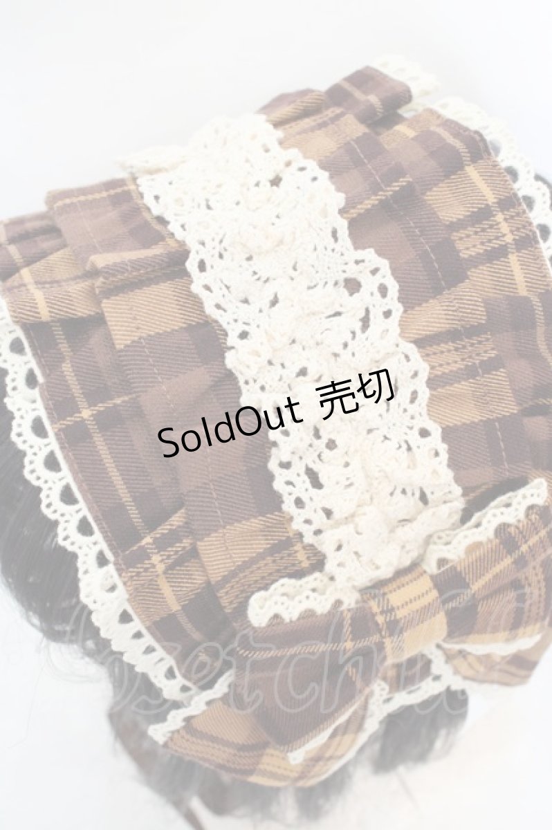 画像2: axes femme kawaii / タータンチェックヘッドドレス  ブラウン O-26-07-22-020-AX-AC-IG-OS (2)