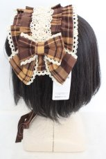 画像3: axes femme kawaii / タータンチェックヘッドドレス  ブラウン O-26-07-22-020-AX-AC-IG-OS (3)