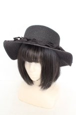 画像1: axes femme / 巻きバラレースカンカン帽  クロ O-26-07-22-027-AX-AC-OW-OS (1)
