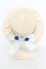 画像3: axes femme / 巻きバラリボンカンカン帽 57.5cm キナリ O-26-07-22-031-AX-AC-OW-OS (3)
