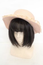 画像1: axes femme / 巻きバラレースカンカン帽 57.5cm ピンク O-26-07-22-032-AX-AC-OW-OS (1)