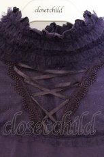 画像2: axes femme / ドットチュールパワショルカットソー M パープル O-26-07-23-030-AX-TO-OW-OS (2)