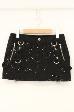 画像1: SEXY DYNAMITE LONDON / ペンキ散らしクラッチスカート M ブラック O-26-07-23-040-PU-SK-OW-OS (1)