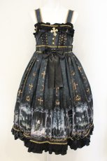 画像1: metamorphose / nightmare forestハイウエストジャンパースカート  ダークネス O-26-07-23-051-ME-OP-IG-OS (1)