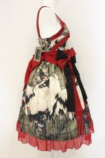 画像4: Royal Princess Alice / 梅花郡鶴図帯付きドレス  クロ×アカ O-26-07-23-052-LO-OP-IG-OS (4)