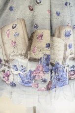 画像4: metamorphose / Magical Stone〜研究者の図鑑〜ハイウエストフリルジャンパースカート  サックス O-26-07-23-053-ME-OP-IG-OS (4)