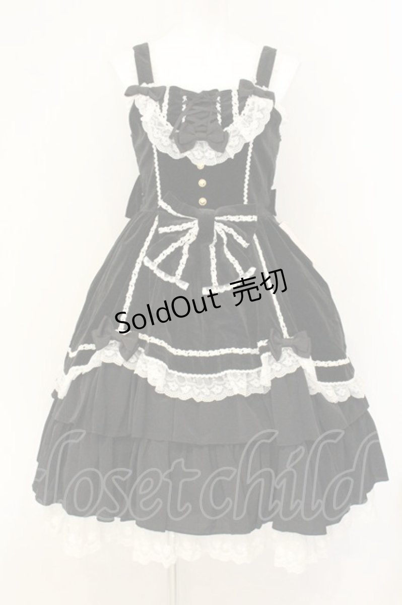 画像1: metamorphose / 別珍セシリアジャンパースカート  クロ O-26-07-23-067-ME-OP-IG-OS (1)