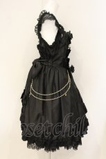 画像5: metamorphose / Carnelinaフリルジャンパースカート  クロ O-26-07-23-069-ME-OP-IG-OS (5)