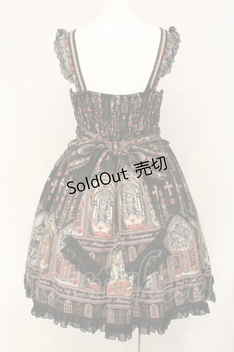 画像5: metamorphose / 薔薇の聖堂リボンジャンパースカート  クロ O-26-07-23-071-ME-OP-IG-OS (5)